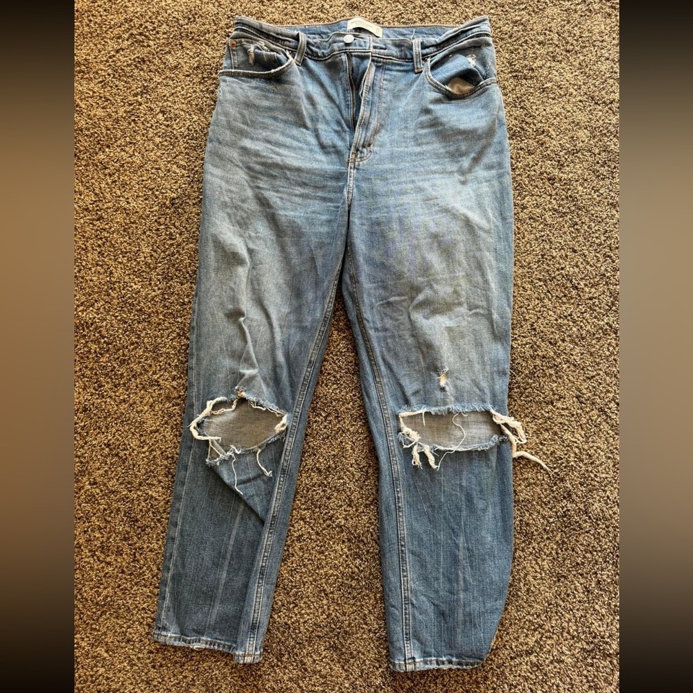 Abercrombie the Ankle Straight Ultra High Rise Curve Love